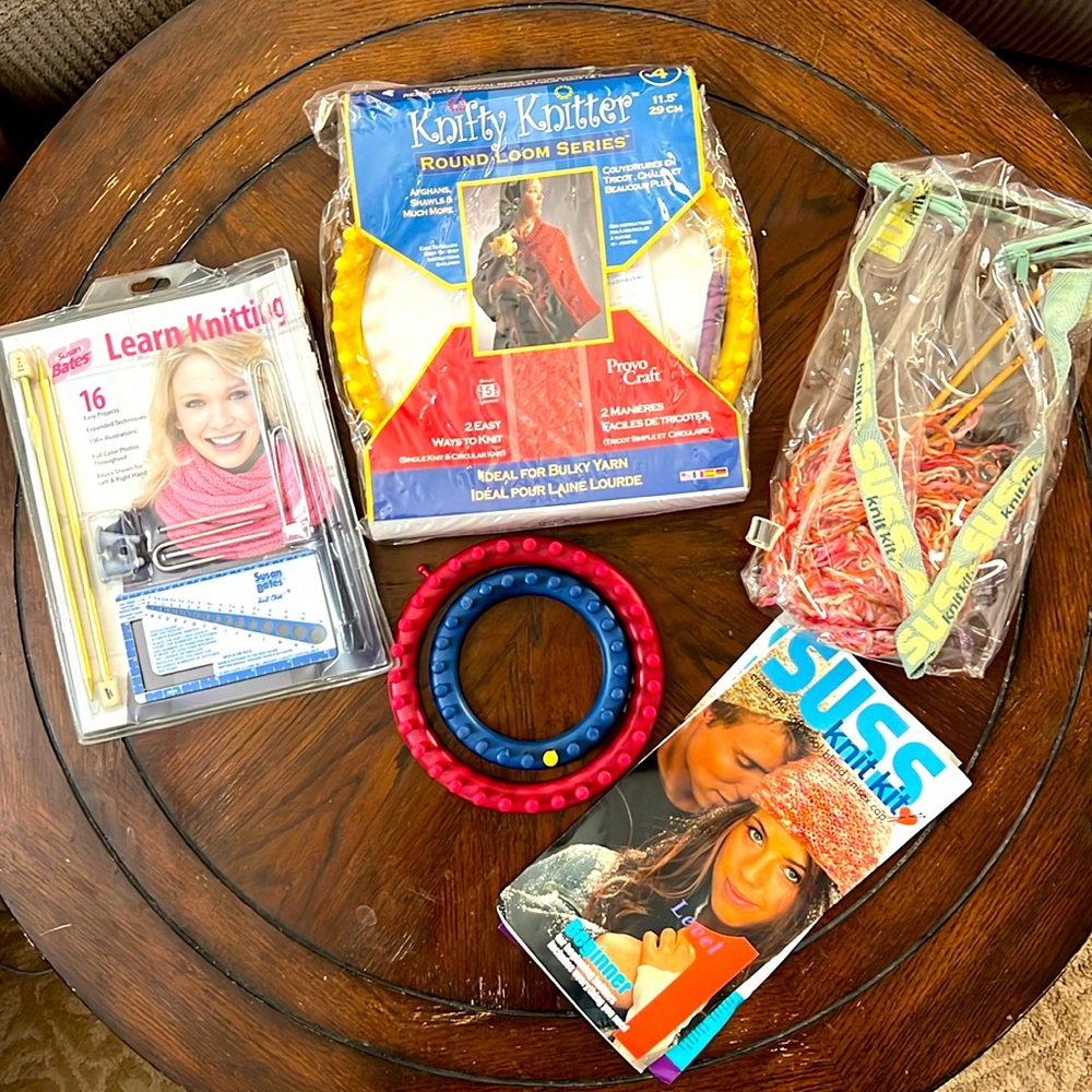 Knitting Lot of Tools and Project Books How To Classic & Loom